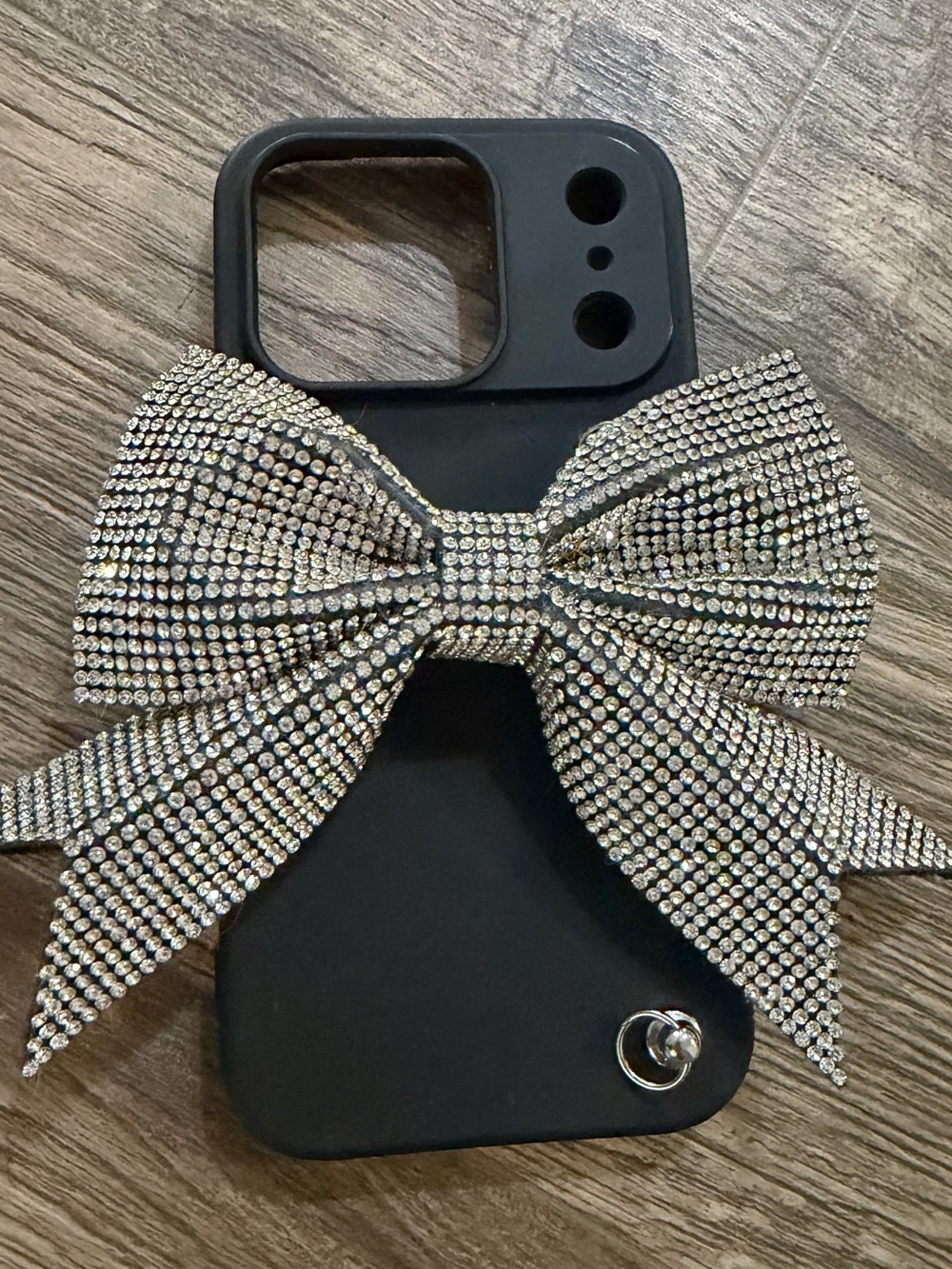 Iphone 17 Pro Case with Crystal Bow Accent